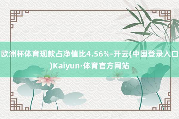 欧洲杯体育现款占净值比4.56%-开云(中国登录入口)Kaiyun·体育官方网站