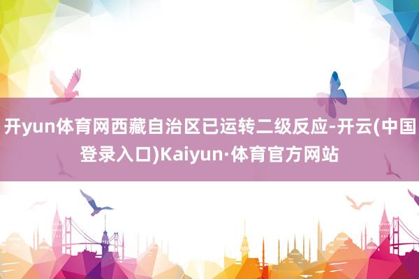 开yun体育网西藏自治区已运转二级反应-开云(中国登录入口)Kaiyun·体育官方网站