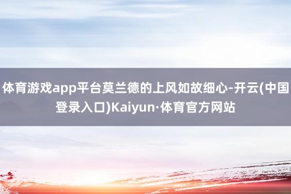 体育游戏app平台莫兰德的上风如故细心-开云(中国登录入口)Kaiyun·体育官方网站