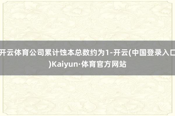 开云体育公司累计蚀本总数约为1-开云(中国登录入口)Kaiyun·体育官方网站