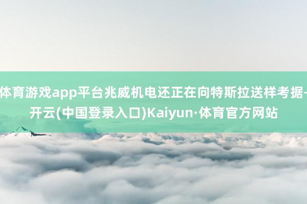 体育游戏app平台兆威机电还正在向特斯拉送样考据-开云(中国登录入口)Kaiyun·体育官方网站