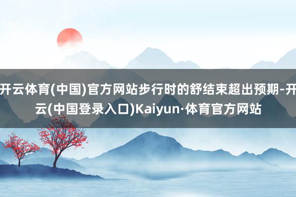 开云体育(中国)官方网站步行时的舒结束超出预期-开云(中国登录入口)Kaiyun·体育官方网站