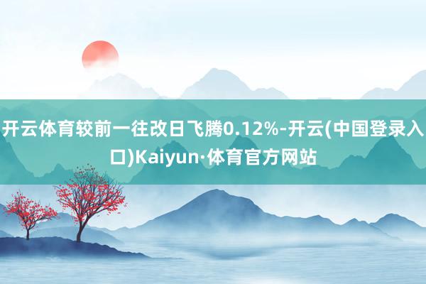 开云体育较前一往改日飞腾0.12%-开云(中国登录入口)Kaiyun·体育官方网站