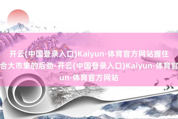 开云(中国登录入口)Kaiyun·体育官方网站握住激活融合大市集的后劲-开云(中国登录入口)Kaiyun·体育官方网站