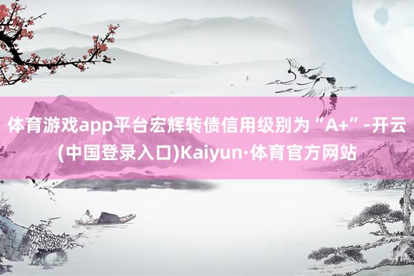 体育游戏app平台宏辉转债信用级别为“A+”-开云(中国登录入口)Kaiyun·体育官方网站