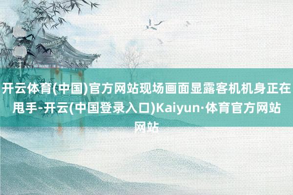 开云体育(中国)官方网站现场画面显露客机机身正在甩手-开云(中国登录入口)Kaiyun·体育官方网站