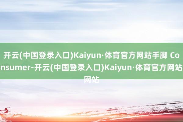 开云(中国登录入口)Kaiyun·体育官方网站手脚 Consumer-开云(中国登录入口)Kaiyun·体育官方网站