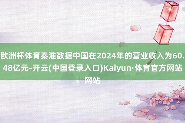 欧洲杯体育秦淮数据中国在2024年的营业收入为60.48亿元-开云(中国登录入口)Kaiyun·体育官方网站