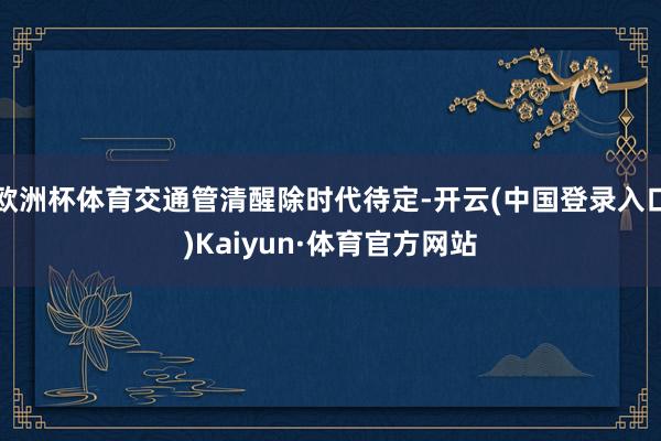 欧洲杯体育交通管清醒除时代待定-开云(中国登录入口)Kaiyun·体育官方网站