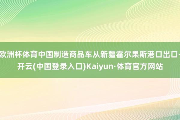 欧洲杯体育中国制造商品车从新疆霍尔果斯港口出口-开云(中国登录入口)Kaiyun·体育官方网站