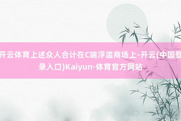 开云体育上述众人合计在C端浮滥商场上-开云(中国登录入口)Kaiyun·体育官方网站