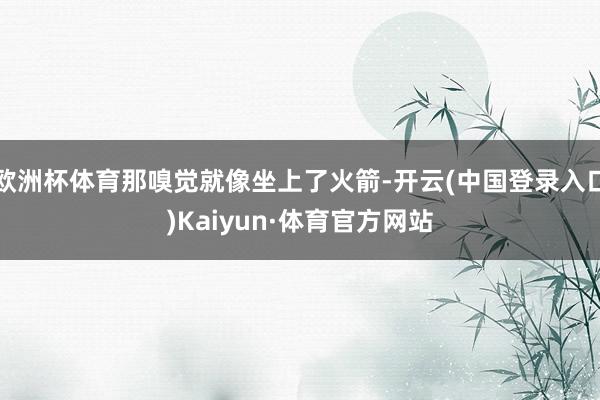 欧洲杯体育那嗅觉就像坐上了火箭-开云(中国登录入口)Kaiyun·体育官方网站