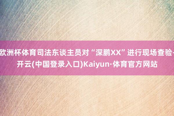 欧洲杯体育司法东谈主员对“深鹏XX”进行现场查验-开云(中国登录入口)Kaiyun·体育官方网站