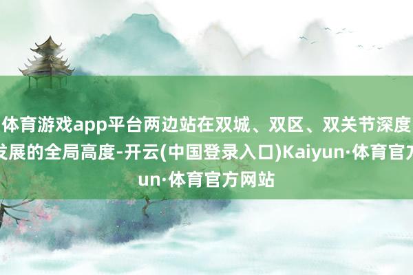 体育游戏app平台两边站在双城、双区、双关节深度合营发展的全局高度-开云(中国登录入口)Kaiyun·体育官方网站