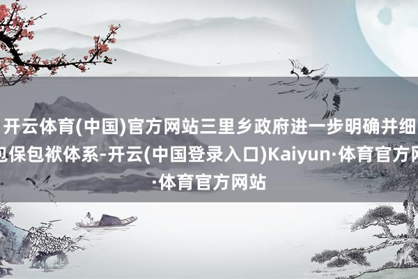 开云体育(中国)官方网站三里乡政府进一步明确并细化包保包袱体系-开云(中国登录入口)Kaiyun·体育官方网站