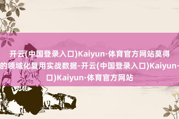 开云(中国登录入口)Kaiyun·体育官方网站莫得十次、二十次的领域化复用实战数据-开云(中国登录入口)Kaiyun·体育官方网站
